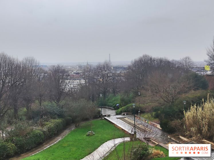 Visuel Paris 20e - parc de Belleville hiver