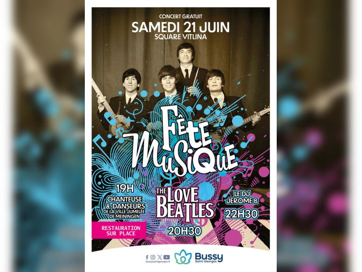 Fête de la Musique 2025 : The Love Beatles en concert gratuit à Bussy-Saint-Georges