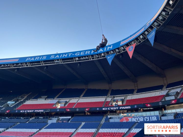 Tyrolienne au Parc des Princes