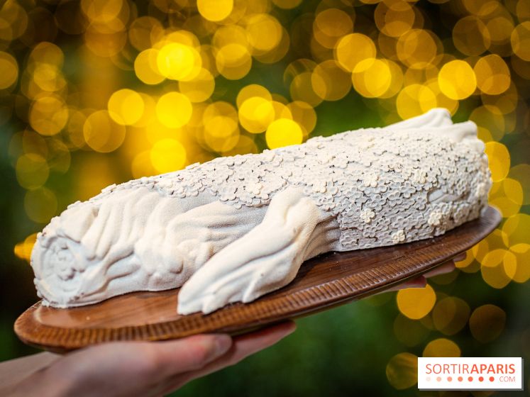 Le tea time de Noël du George V 2025, les photos - buche de noël