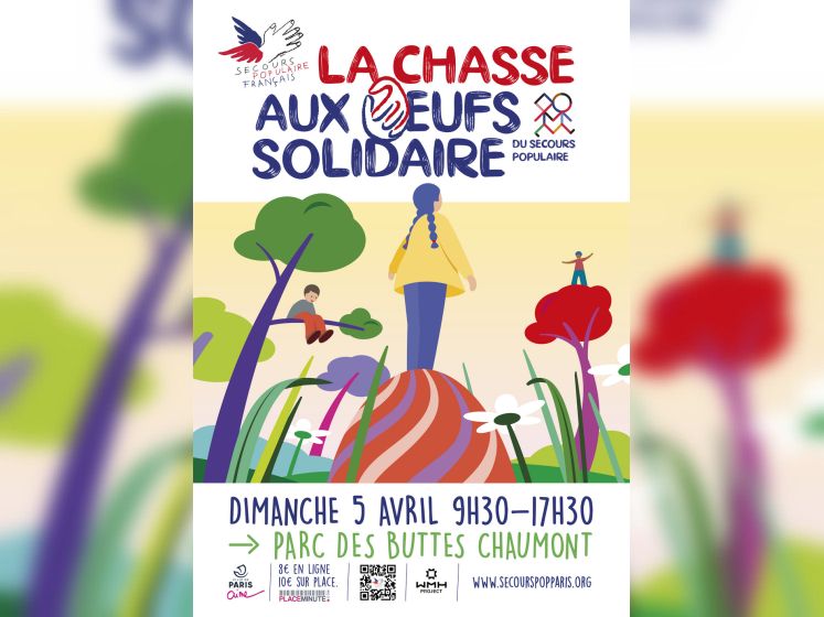 Secours populaire - Chasse aux oeufs solidaires 2026 - Affiche (1)