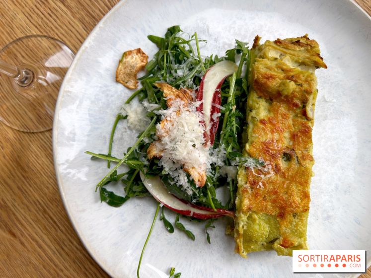 Chez Clo - Lasagnes artichaut, petit pois, ricotta