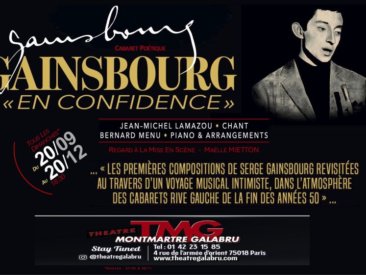 GAINSBOURG EN CONFIDENCE : un voyage musical dans les débuts de Serge Gainsbourg