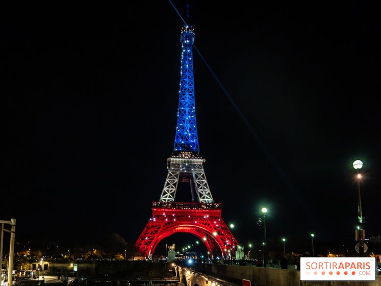La Tour Eiffel en bleu blanc rouge ces 12 et 13 novembre 2025