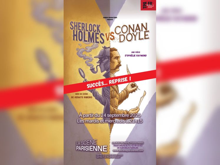 Sherlock Holmes contre Conan Doyle : comédie au Théâtre La Scène Parisienne