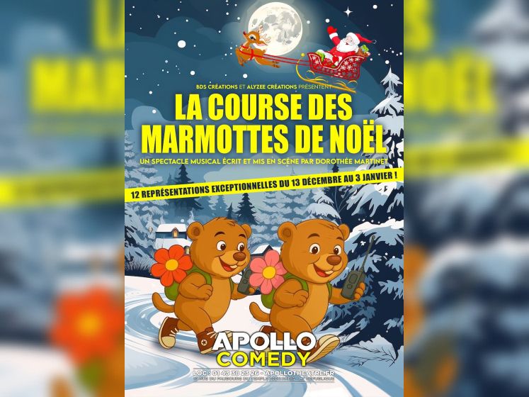 La Course des Marmottes de Noël : spectacle musical à l’Apollo Comedy