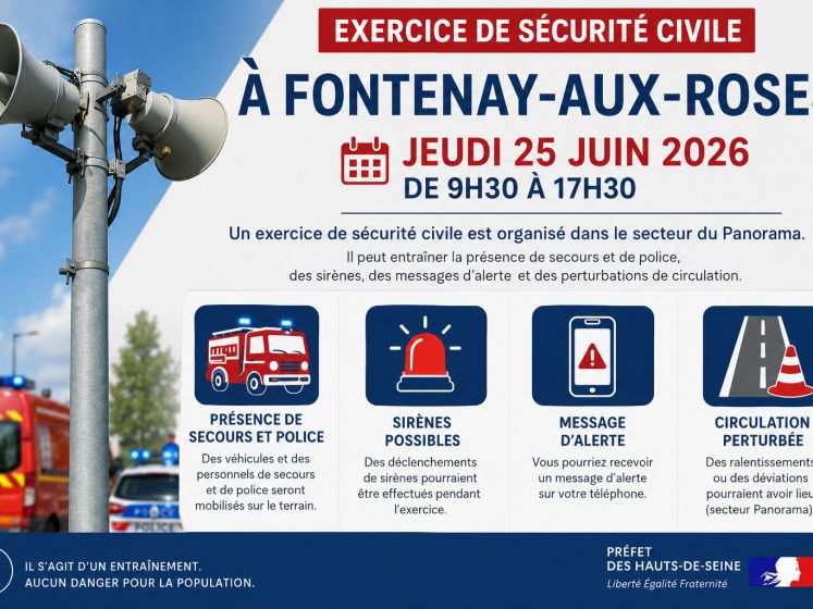 Pourquoi des sirènes vont retentir à Fontenay-aux-Roses le 25 juin ?