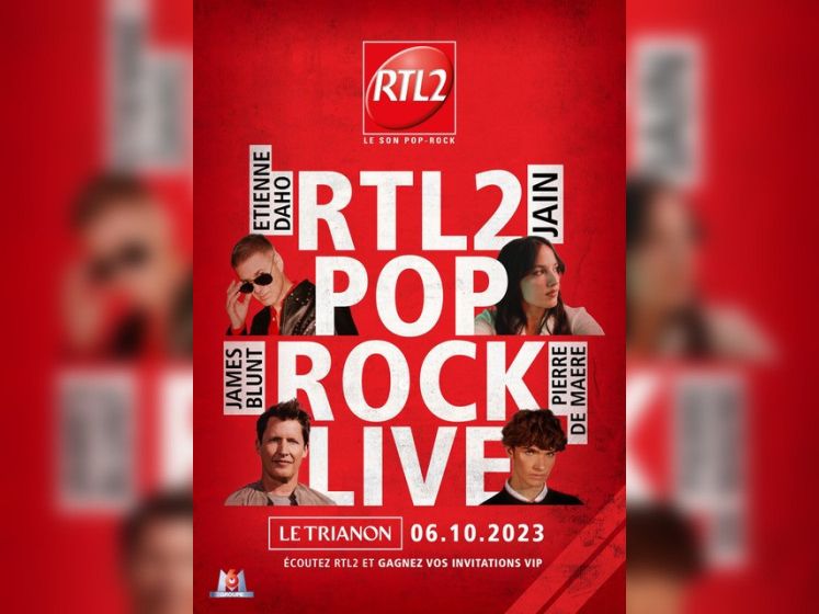RTL2 organise son POP-ROCK LIVE au Trianon à Paris en octobre 2023