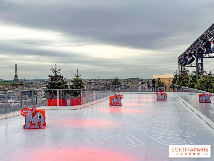 Noël 2025 aux Galeries Lafayette Haussmann : une patinoire éphémère sur les toits de Paris - dates