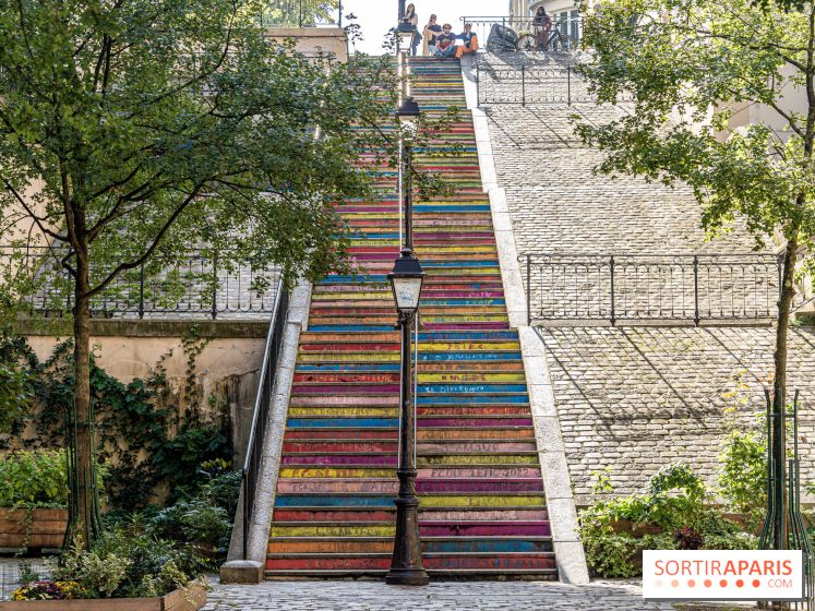 Montmartre Paris - escalier coloré