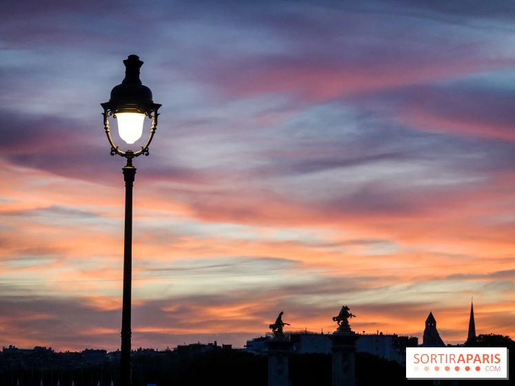Visuels Paris - Lampadaire - Coucher de soleil