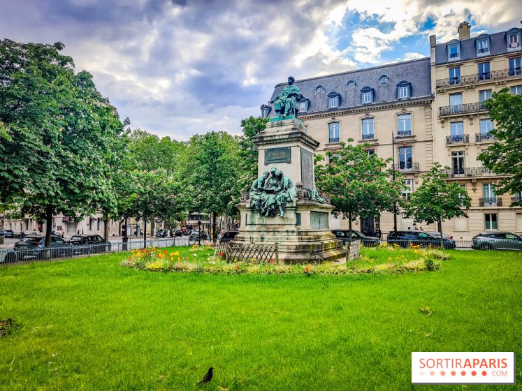 Visuels Paris - jardin solitude alexandre dumas place 17e arrondissement Malesherbes