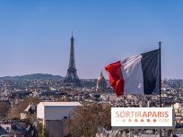 Le panorama du Panthéon - l'une des plus belles vues de Paris à 360° - Tour Eiffel - drapeau