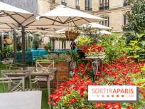 La terrasse cachée du Joy à l'Hôtel Fouquet's 2023 : le jardin de coquelicots