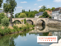 L'Isle-Adam, l'un des plus beaux village d'Ile-de-France -  bord de l'Oise - pont