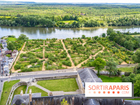 Le Château de la Roche Guyon, le château troglodyte dans le Val-d'Oise - 95 -  vue Jardin potager