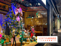 Les vitrines de Noël 2024 du Printemps Haussmann avec Juliette Binoche