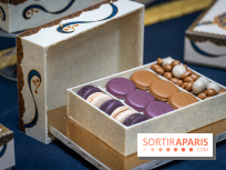 La bûche coffrets de Noël en trompe l'œil de Ladurée 2024 par Julien Alvarez et les créations de fête -  macarons