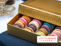 La bûche coffrets de Noël en trompe l'œil de Ladurée 2024 par Julien Alvarez et les créations de fête -  macarons