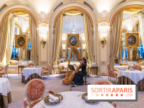 Le tea time Impérial de Noël du Ritz Paris, l'expérience exceptionnelle - les photos -  salon Marie-Louise - harpe