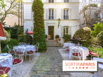 Terrasse de l'Hôtel Particulier, le jardin verdoyant au cœur de Montmartre - photo - A7C06384 HDR