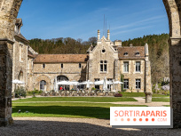 Les Chasses, le restaurant insolite avec une superbe terrasse à l'Abbaye des vaux de Cernay dans les Yvelines