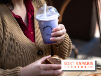 Manie Café et pâtisseries - coffee shop Paris 16e - ube latte