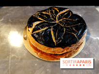 Aki Boulangerie : nos photos de sa galette des rois au sésame noir - Galette Aki Boulangerie 3