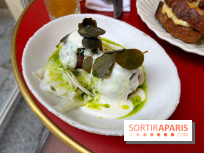 Chez Carrie - Polpette de courge, shiitake, ricotta fumée