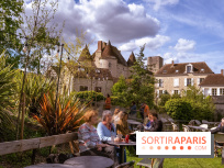 La terrasse du Moulin de Nemours, la guinguette estivale en bord de Loing 77 - A7C04893