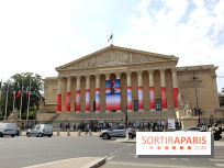 Seth habille la colonnade de l’Assemblée nationale - nos photos