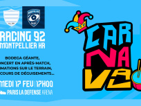 TOP 14 : le match Racing 92 -Montpellier HR aux allures de fête de carnaval à La Défense Arena