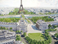 La Tour Eiffel reliée au Trocadéro par un jardin avant 2024