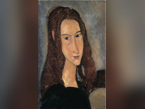 exposition Modigliani Pinacothèque, exposition Pinacothèque 2012, exposition Modigliani Paris 2012, Modigliani Soutine et l'aventure du Montparnasse, Portrait de la jeune fille rousse Amedeo Modigliani © Photo : Pinacothèque de Paris