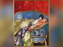 exposition musée montparnasse juin 2012? Exposition Domergue Musée du Montparnasse, expsosition Musée du Montparnasse Paris 2012 | Femme au canapé, 1919, huile sur toile, collection Ville de Cannes,  © Claude Germain, © adagp, Paris 2012