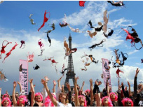 Un grand lancer de soutien-gorge au Trocadéro : Pink Bra Spring 2018