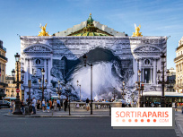 JR réinvente la façade du Palais Garnier - Opéra de Paris : installations et projections gratuites
