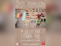Jack Johnson en concert à l’Olympia de Paris en juillet 2014