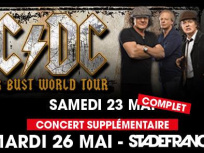 AC/DC en concerts au Stade de France en mai 2015 : date supplémentaire le 26 mai