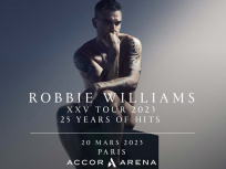 Robbie Williams en concert à l'Accor Arena de Paris en mars 2023