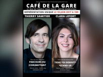 Thierry Samitier et Clara Lefort au Café de la Gare