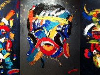 Marc Cerrone expose ses peintures aux Deux Magots