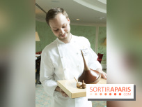 Bûche de Noël toupie du Shangri-La Paris 2017