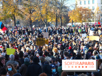 Manifestation pour les libertés place du Palais-Royal à Paris ce samedi 23 janvier 2021
