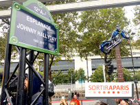 Inauguration de l'esplanade Johnny Hallyday devant l'Accor Arena de Bercy à Paris 