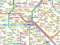 Une jolie carte du métro qui regroupe les lieux culturels de Paris en soutien au milieu de l'art