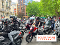 Manifestation de motards à Paris contre le stationnement payant des deux-roues