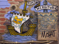 M.Chat fait le mur à la galerie Brugier