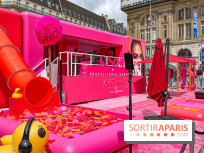 Le pop up d'une célèbre enseigne de maquillage et ses activités fun sur le parvis Saint Lazare