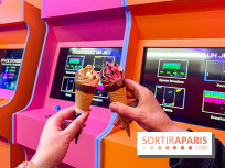 Insolite: un pop up hybride entre bar à glaces & bar à jeux d'arcade en plein cœur (glacé) de Paris
